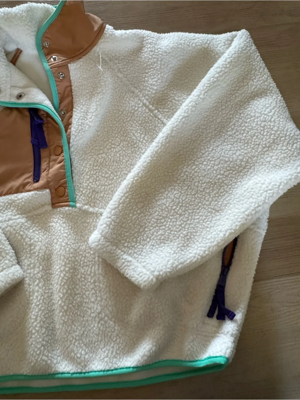Free People Hit the Slopes Colorblock Fleece Pullover - Small